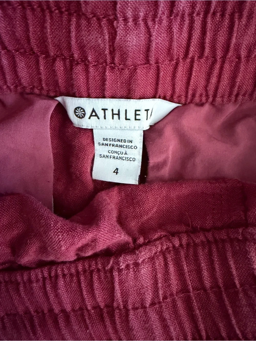 Athleta Raspberry Drawstring Wide-Leg Pants - Picture 7 of 7